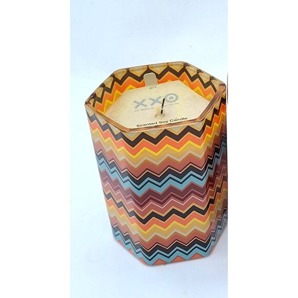 Target Other - Missoni by Target Tuscan Sunrise Candle Multicolor Zig Zag Glass Jar 4” H NEW
